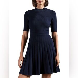 NWOT Ted Baker Navy Blue Knit Dress size 0